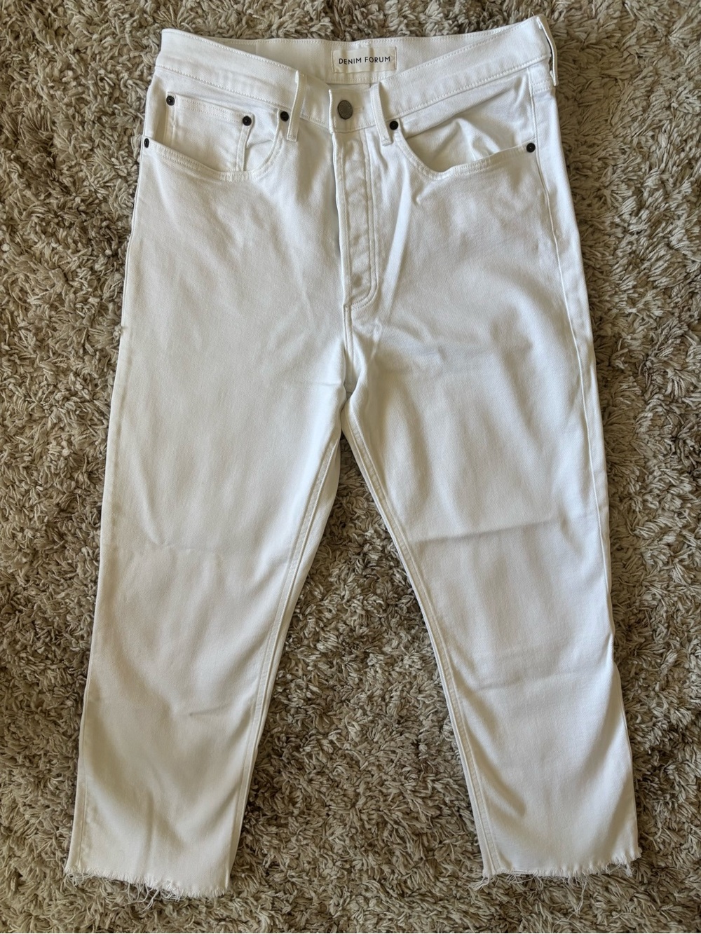 ⚪️Denim Forum Arlo High-Rise Straight White Women’s Jeans⚪️ - Picture 4 of 7